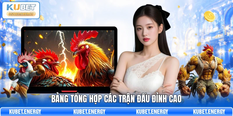 Bảng tổng hợp các trận đấu đỉnh cao
