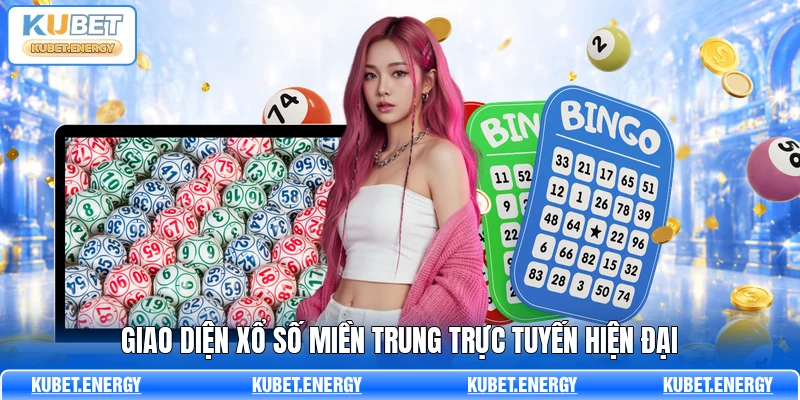 Giao diện xổ số miền Trung trực tuyến hiện đại