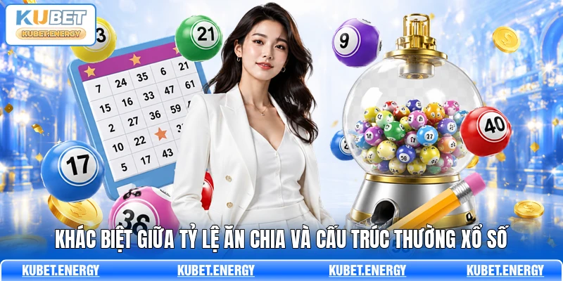 Khác biệt giữa tỷ lệ ăn chia và cấu trúc thường xổ số